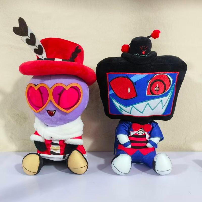 New Hazbin El Vox Val Plush Helluva Boss Blitzo Plush Doll Cute Anime Peripherals Loona Vox Shark Plushie Toy Gift For Kid