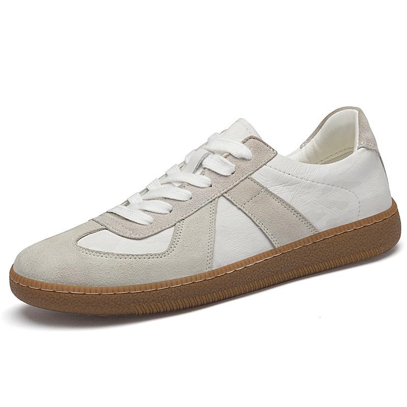 

1069 Men S Shoes Board Shoes Flat-Soled Handmade Sports Shoes Spring Low-Top Leather Fashion Casual Shoes Trendy Shoes 37 белый