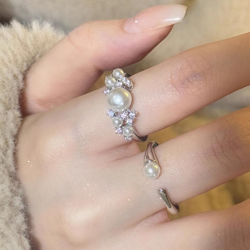 S Sternring ins Gefühl gestapelter Ring verblasst nicht Öffnung verstellbarer Ring weiblich