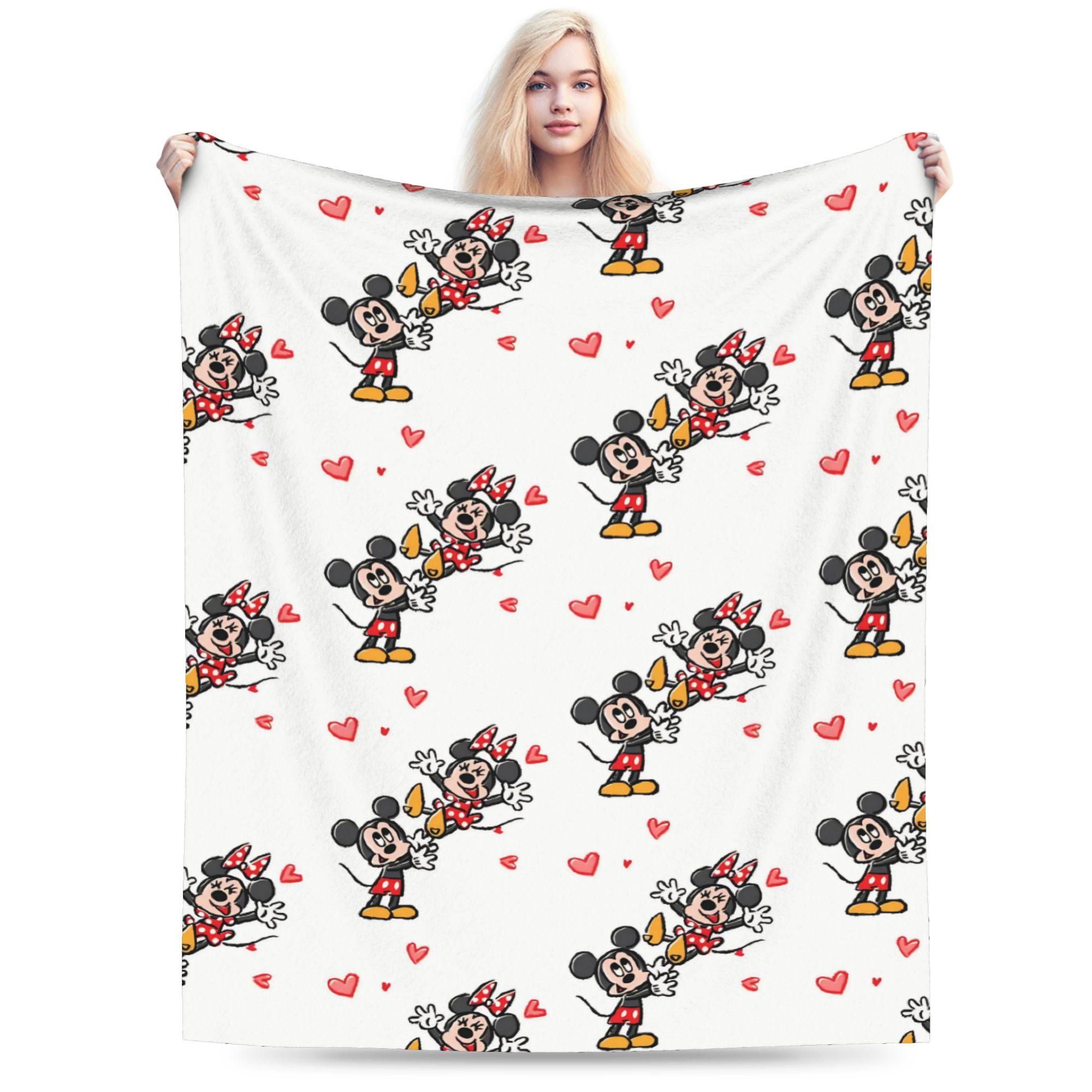 

GUOYU Blanket Super Soft Valentines Day Mickeys And Minnies Throw Blanket Premium Flannel Fleece Blanket Cozy Fluffy Blankets All Season Use 75x100cm (30x40inch)