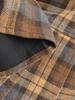 Early Spring Retro Color Block Plaid Woolen High Waist Pleated A-line Mini Skirt for Women