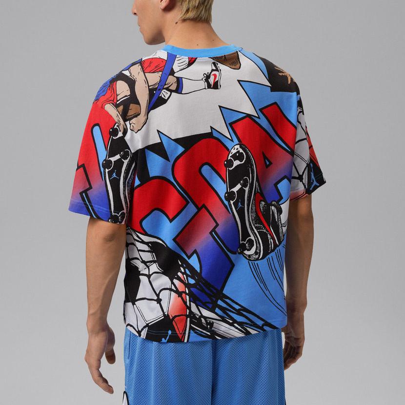 Jordan As M J Brk Fc Hbr Gfx Ss Crw Sports Leisure Full Print Short Sleeve T-Shirt Men Tops IO0013-100