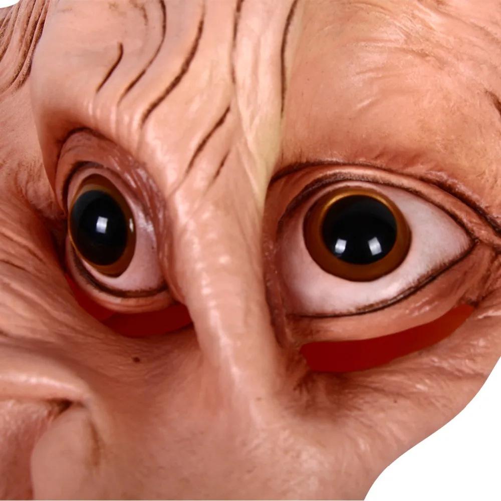 Elf Latex Full Head Mask Cute Funny Elf Headgear Halloween Cosplay Masquerade Party Stage Performance Fancy Dress Costume Prop