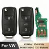 ABCD1 Car Remote Key Chip ID48 5K0837202AD Immobilizer Chip Replacement For VW Passat Polo Golf Jetta Tiguan Caddy Beetle Skoda Seat
