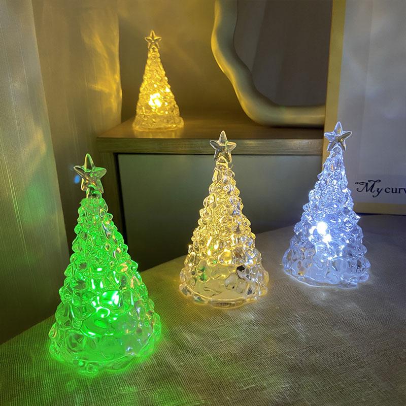 1pc Christmas Navidad Decoration LED Light Desktop Ornament Tree Shape 2026