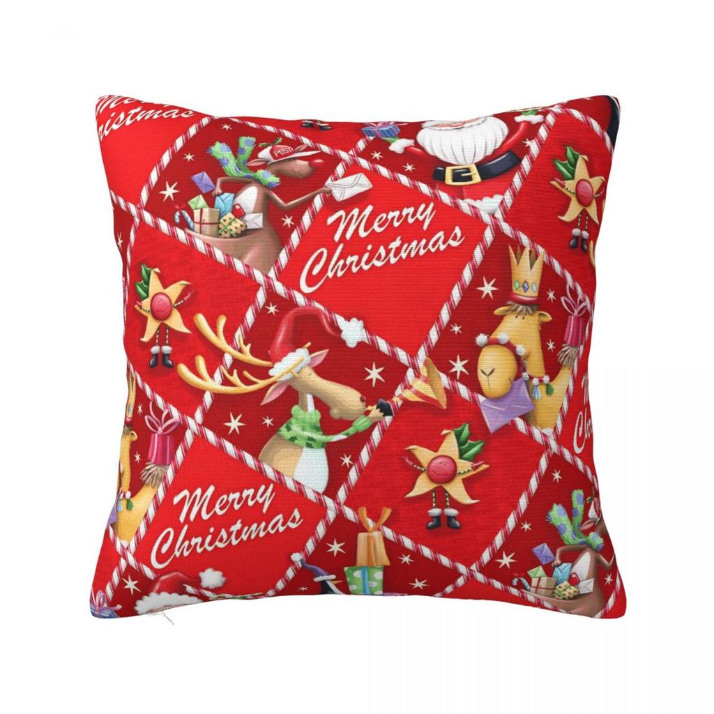 Christmas Pillow Case Cushion Cover Soft Printed Pillow Cover Novelty Pillowcases For Chair Sofa Home Decoration