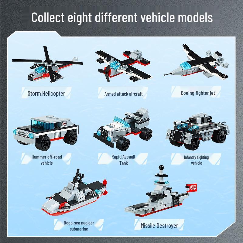 Nuclear-Powered Aircraft Carrier Transformation Building Blocks Educational Toy Set