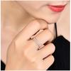 CC 2mm Width Slim Rings for Women Rose/White Gold Plated Fashion Simple Jewelry Crystal Row Diamant Zirconia Wedding Gift CC505