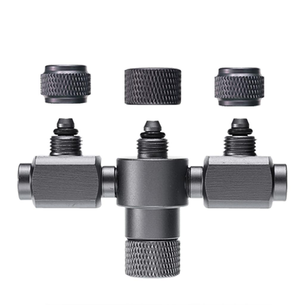 Dual Aquarium CO2 Splitter With Bubble Counter For Fish Tank Planted Tank Efficient Gas Distribution Aluminum Alloy Construction