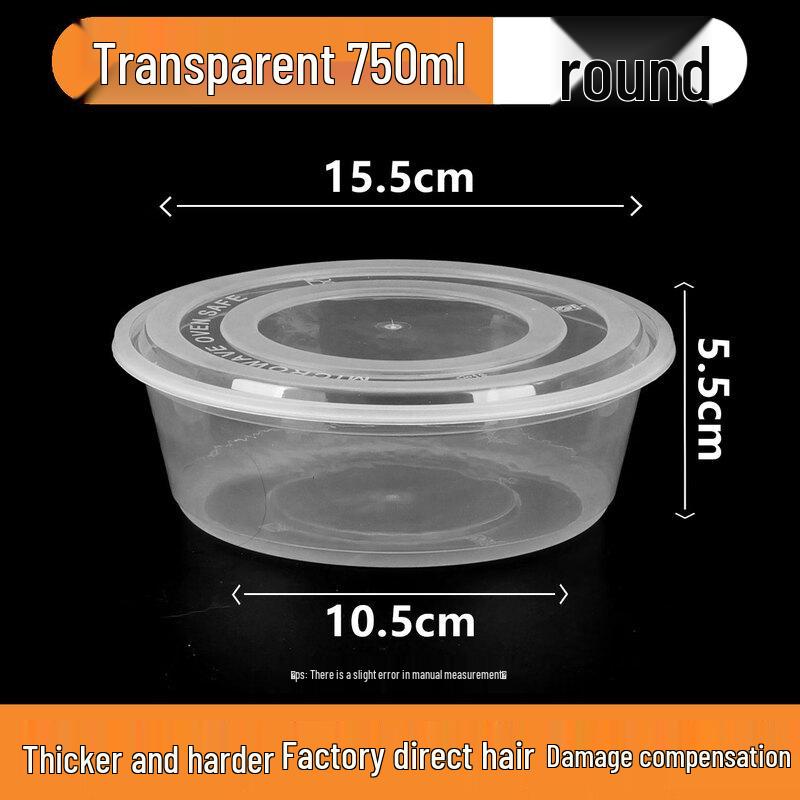 Disposable Round Plastic Food Containers