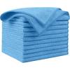 AIDEA Microfiber Cleaning Cloth Blue 10PK, Cleaning Rags 12×12" | Microfiber Towels for Cars, Premium Car Cloths, Dusting Cloth, Lint Free Rags for