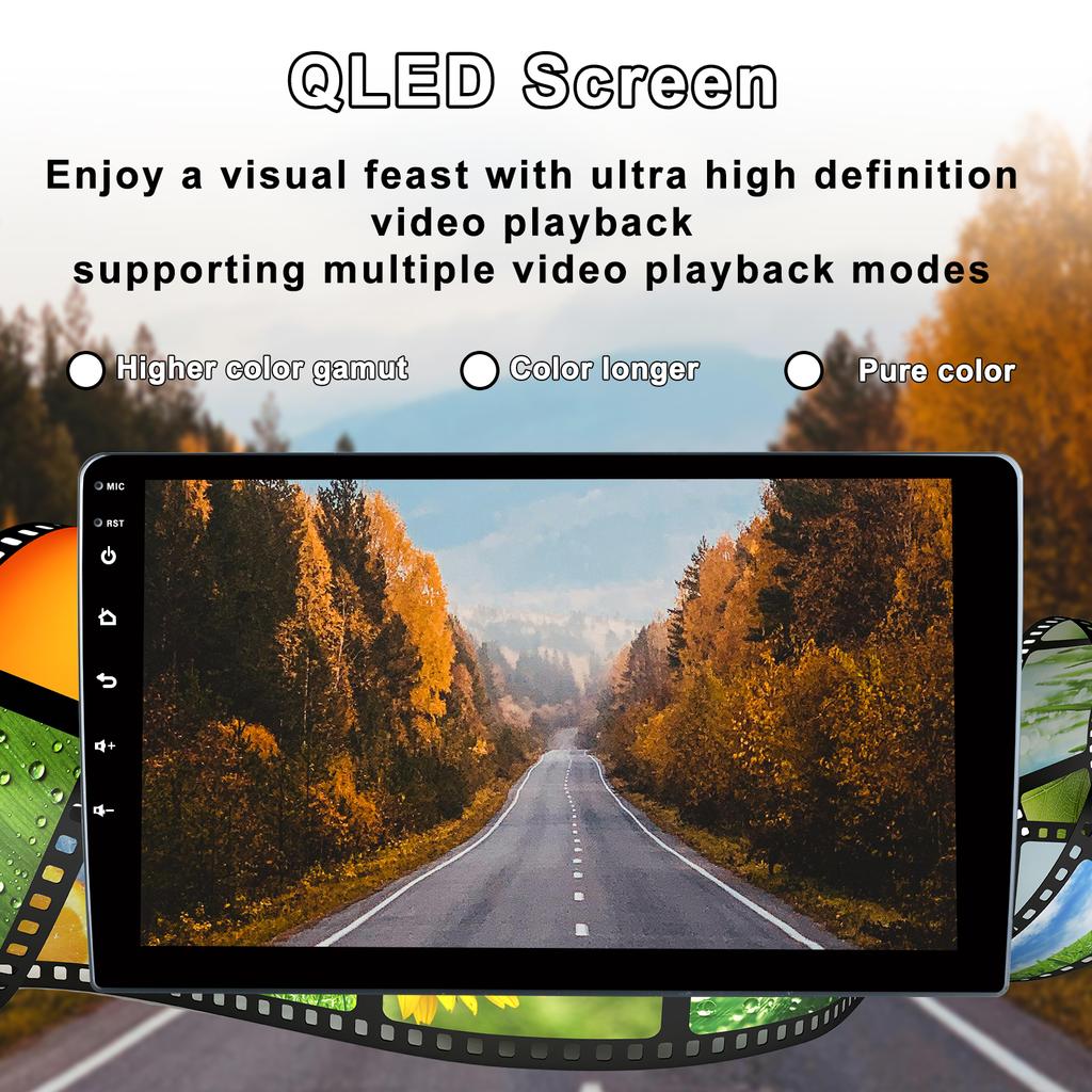 RK-3562 7 9 10 Zoll Android 14 Ultradünnes 4Cores 4+32GB Autoradio für universelles kabelloses Carplay GPS Navi Wifi BT 5.0