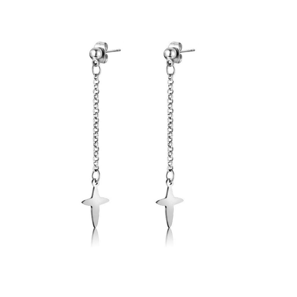 1 Pair Different Types Shape Unisex Silver Color Stainless Steel Piercing Earring For Women Men Punk Gothic Barbell Earring