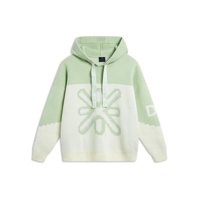 Li-Ning Künstler-Kollaborationsserie Bedruckter Farbblock-Hoodie Unisex-Pullover Off-White AMBT225-3