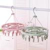Windproof 36-Clip Round Drying Rack for Socks, Underwear, and Baby Clothes