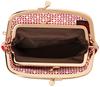 Uni Made in Futakoshi Japanese Clasp Purse (N0207) Textile, Japan, Chirimen, Pattern, Parent-Child [Modern Plum, Ivory]