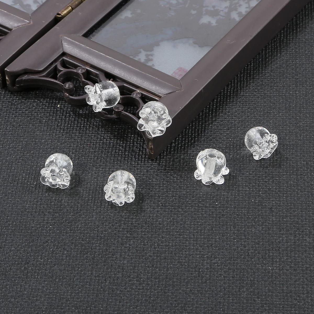 

1 шт. 8x10 мм лэмпворк, глазурованный ландыш, кулон в форме бутона, стеклянные бусины, сделай сам, изготовление ювелирных изделий чистый