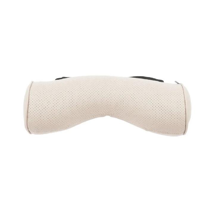

Car neck pillow lumbar support leather headrest Neck and waist protection Comfortable and breathable seat interior accessories white 1pcs