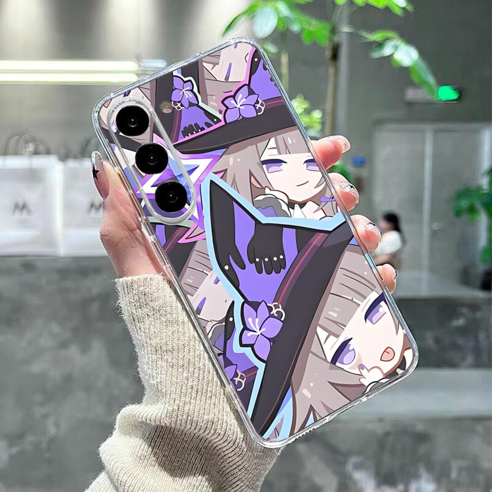 Honkai Star Rail Herta Telefoonhoesje Voor Samsung S26 S25 S24 Ultra S23 Fe S22 S20 S21 Plus Plus 5G Fe Transparante Hoes