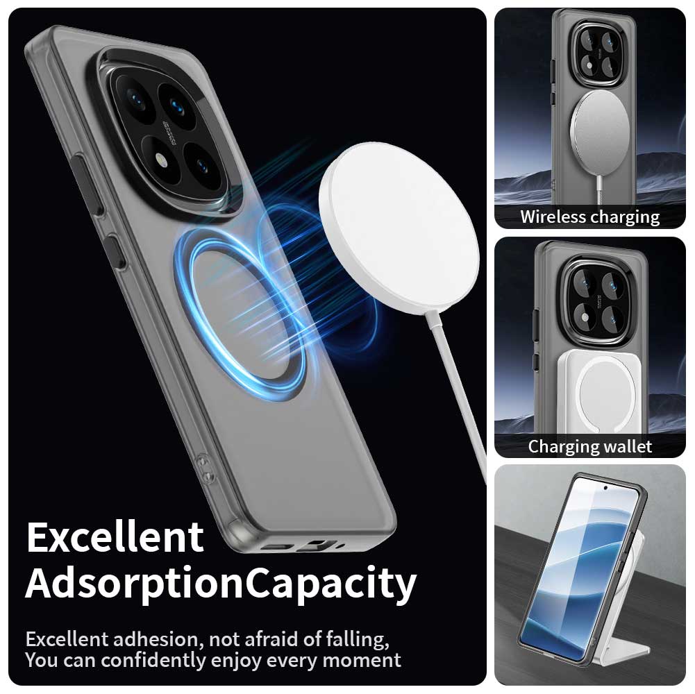 For Xiaomi Redmi Note 14 Pro+ 5G Case Luxury Magnetic Wireless Charge For Magsafe Case for Redmy Note 14 Pro Plus Back Cover