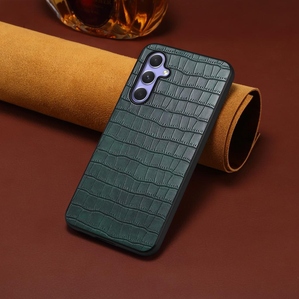 For Samsung Galaxy A54 5G Cases Crocodile Textured Leather+PC+TPU Phone Cover