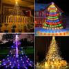 [2025] Kimoinsa LED Solar String Lights, Christmas Decorations, 1200mAh, 8 Modes, 9 Lights, 350 Bulbs, Automatic OnOff, Brightness Adjustment,