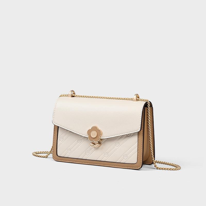 Bag Women's Autumn and Winter New Messenger Bag Chain Leather Women's Bag High-end Single Shoulder Small Square Bag Luggage