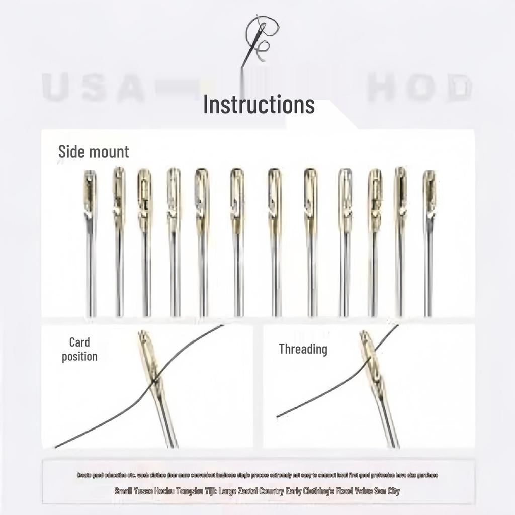 34-Piece Large Eye Hand Sewing Needle Set for Quilting, Embroidery, and Clothes Repair