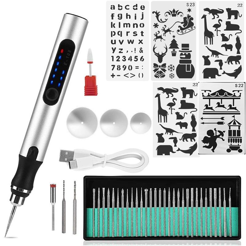Rose Gold Mini Handheld Electric Engraving, Cutting, and Drilling Machine for Jade and Woodworking