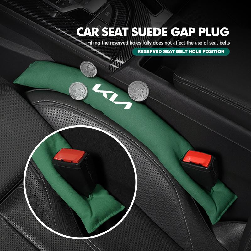LQFH2 Suede Car Seat Gap Leak Proof Strip Gap Filler Interior Accessories For KIA Cerato Soul Venga Forte Spectra Sedona Niro Cadenza