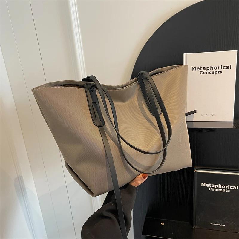 Oxford-Umhängetasche mit großem Fassungsvermögen für Damen, schlicht, lässig, vielseitig, klassischer Stil, vielseitig, solides Gefühl, Luxustaschen, modisch