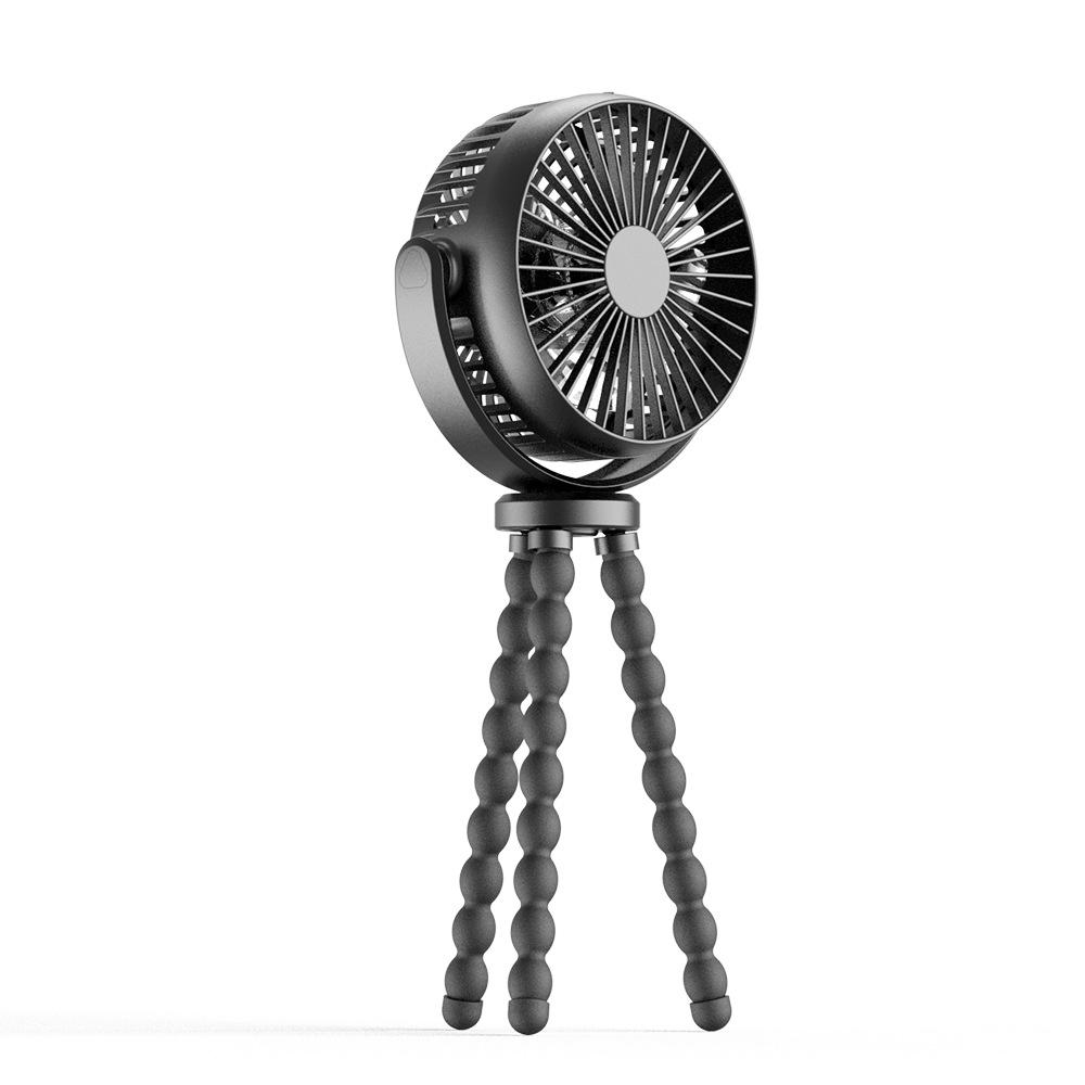 Quiet Octopus Mini Fan, Portable Rechargeable Fan for Baby Stroller & Outdoor
