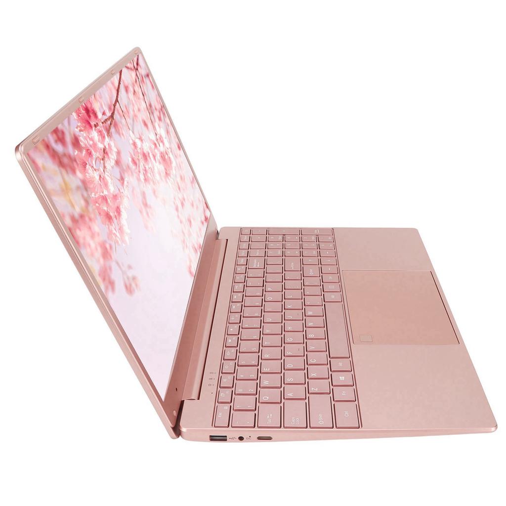 15.6in Laptop for Win11 for N5095 CPU Pink Laptop with Fingerprint Keypad Backlight Keyboard