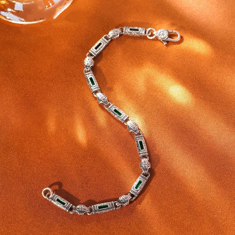 Heavy Industry Creates Rattan Pattern Bracelet Retro Bracelet Couple