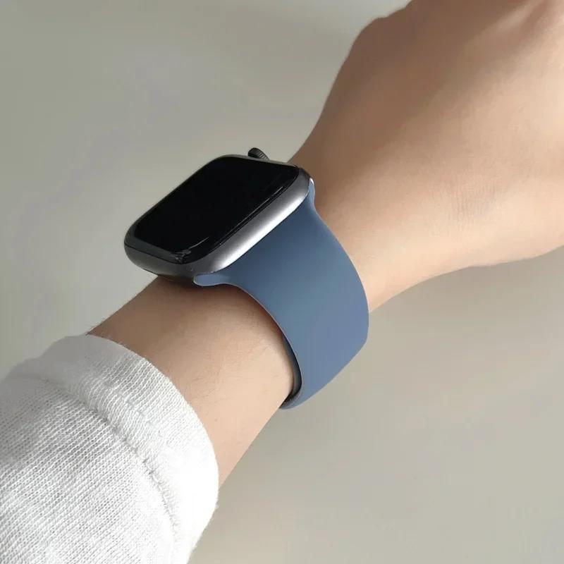 Band For Watch series 11-10 46 mm 44 mm 45mm 49mm 40mm 42mm 41mm Silicone bracelet iWatch 9 8 7 6 SE-ultra 3/2 straps