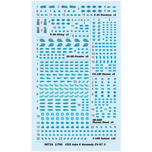Trumpeter 1/700 Scale US Navy Aircraft Carrier CV-67 John F. Kennedy Plastic Model Kit 06716