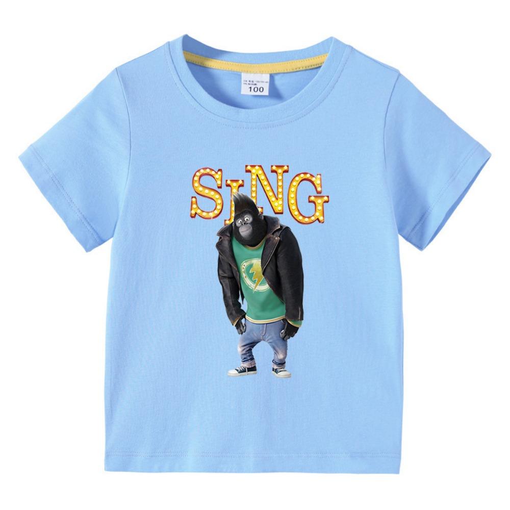 Kinderkleidung Kurzarm-T-Shirts Sing Film Grafik Kinder Sommer Lässig Niedlich T-Shirt