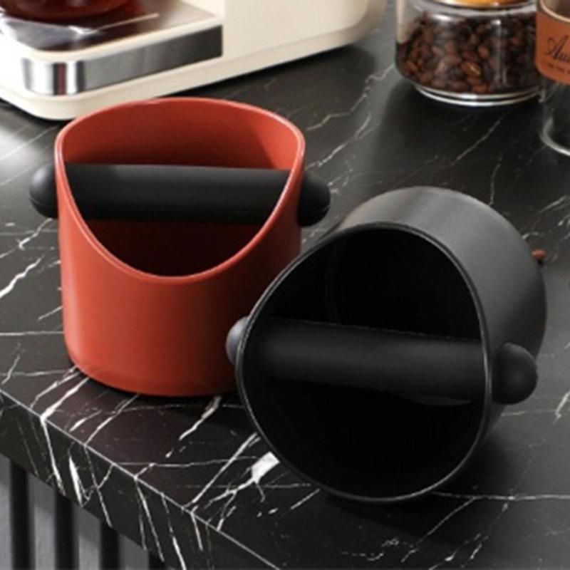 1PC Espresso Knock Box Container with Anti-Slip Base Coffee Bar Counter Pouring and Storing Coffee Utensils Barista Accessories