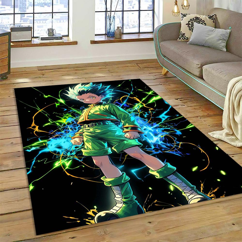 HXH Hunter X Hunter 3D Killua Zoldyck Cartoon Anime Carpet Rug for Living Room Bedroom Home Sofa Decoration,Non-slip Floor Mat