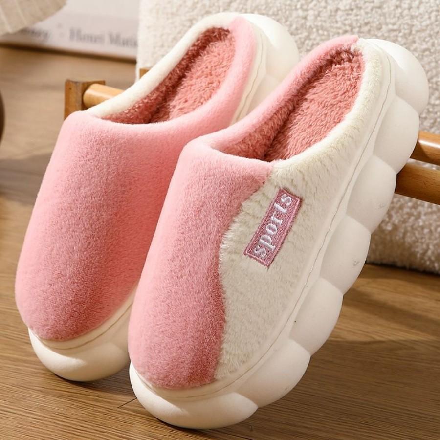 Winter Warm Fur Slippers Men Women Couples House Non Slip Soft Shoes Comfort Flat Heel Home Indoor Bedroom Plush Slippers