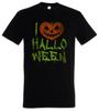 I Love Halloween T-Shirt Pumpkin Nightmare Face Witch Black Magic