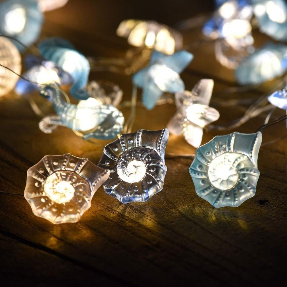 Party Decoration Seashell Mixed Light Ocean Theme Led Light String Lights String Lamp Night Light