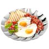 Stainless Steel Round Dinner Plate Dish Food Fruit Snacks Tray Tableware Kitchen Accessory7in