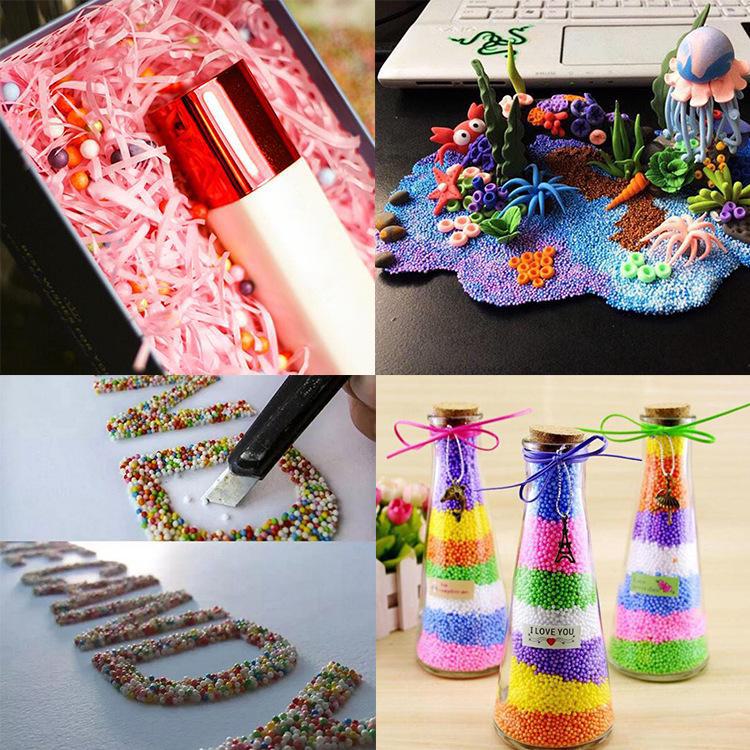 Colorful Foam Styrofoam Balls for DIY Slime and Crafts