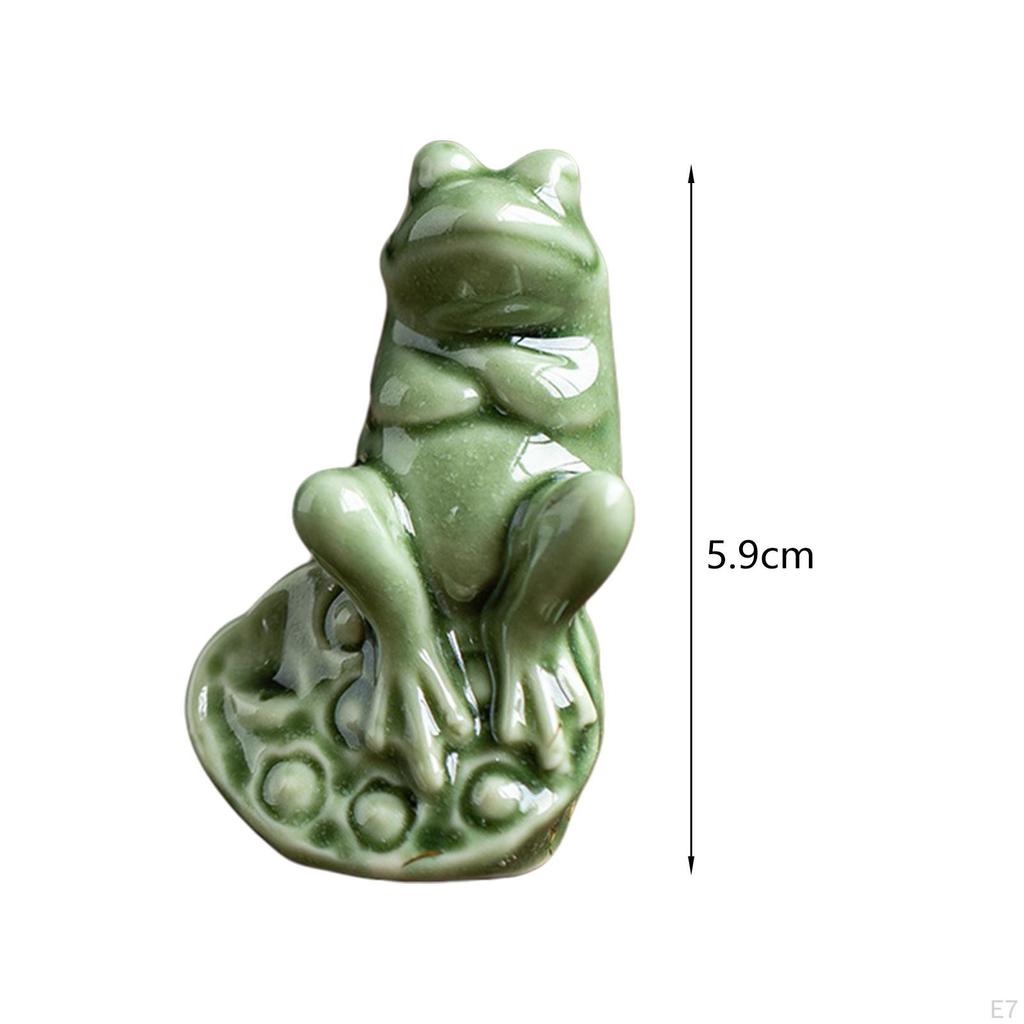 Charming Frog Miniature Sculpture for Home and Garden Decor