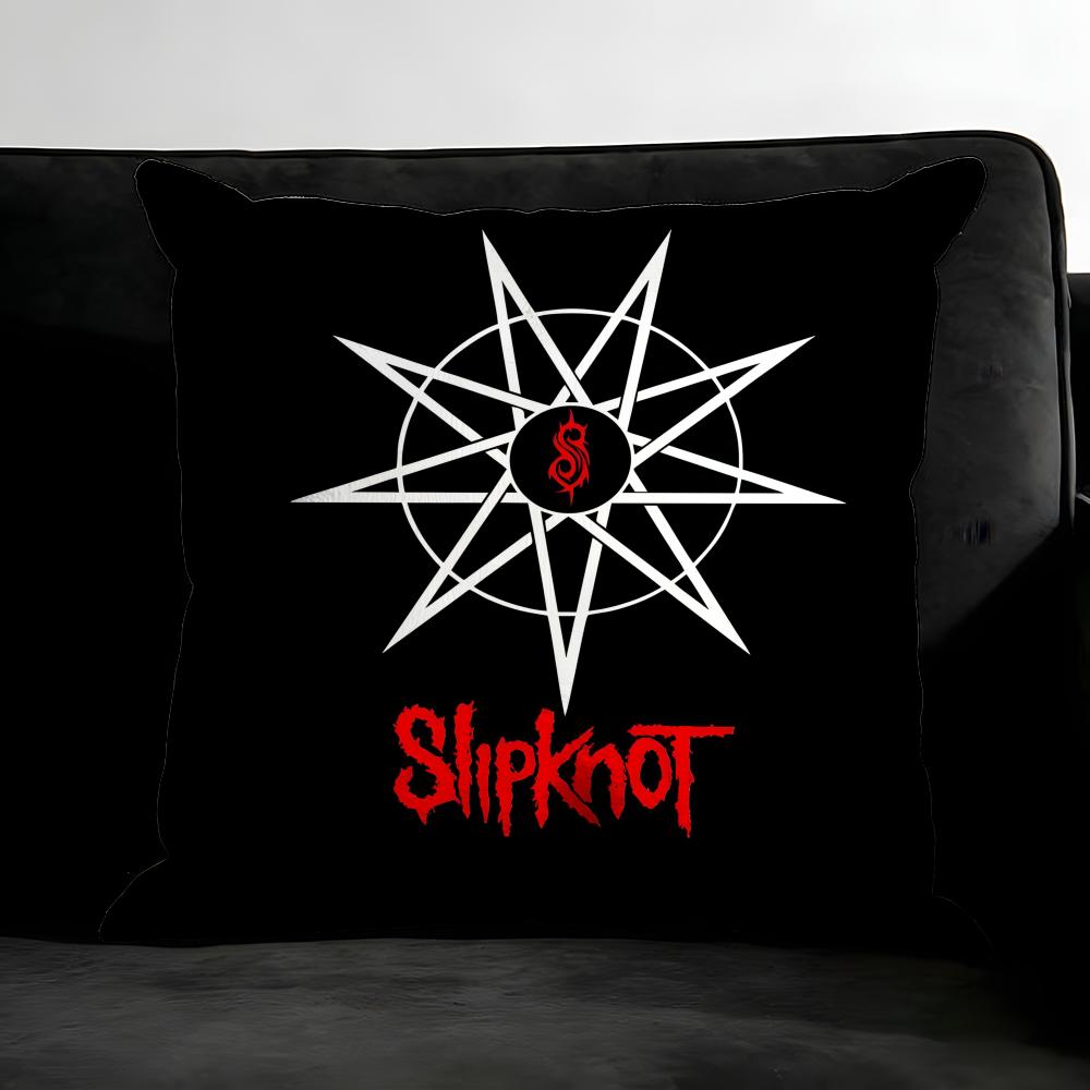 S-Slipknot Band Cushion Cover Pillowcase Ultra Soft Skin Friendly Fabric Cloud Like Comfort & Concealed Zipper