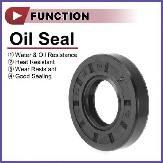 Rotary Shaft Seal Oil Seal Nitrile 70 Durometer Rubber 25X52X10Mm 5 Pcs