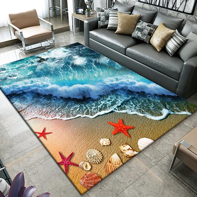 Carpet Living Room 3D Vision Underwater World Vortex Bedroom Carpet Home Tea Table Sofa Mat Indoor Rug Easy Clean Very Beautiful