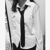 Skinny Tie Women Satin Skinny Scarf Long Necktie Satin Tie Formal Black Ties JK Uniform Tie Solid Color Plain Solid Tie