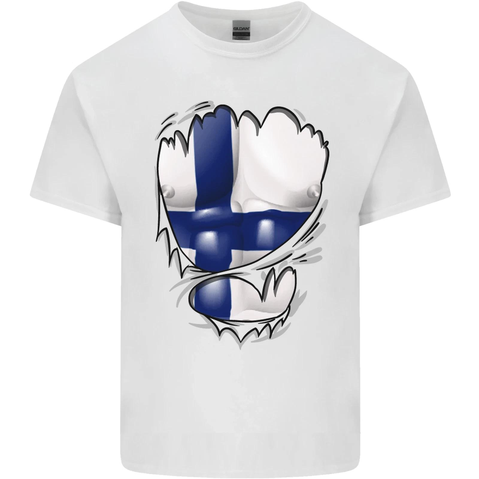 

Gym Finnish Flag Ripped Muscles Finland Kids T-Shirt Childrens L